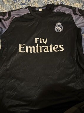 Real Madrid Fly Emirates Black Men's Jersey
